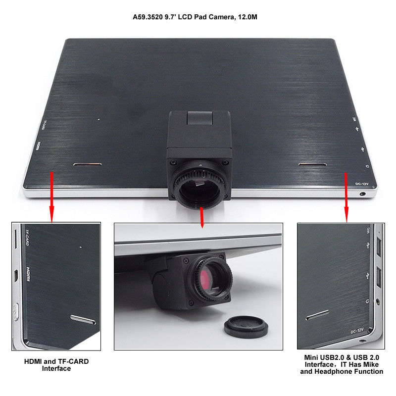 3.2x - 192x Digital Comparison Microscope 5.0M 9.7" LCD Camera OPTO-EDU A18.1825-LCD